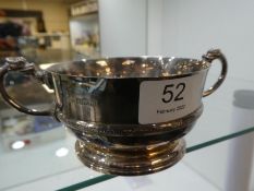 A silver two handled bowl, Birmingham 1932, 7ozs approx