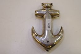 A very nice, interesting silver Victorian anchor opened up with a pair of scissors, thimble and tape