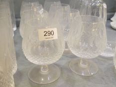 Waterford "Colleen", a set of 8 brandy balloon glasses