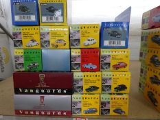 Lledo Vanguards die-cast cars (16) in mint condition to include 2 boxed sets of 3