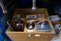 A portable Anaesthetic apparatus in oak case, and other vintage medical items and similar