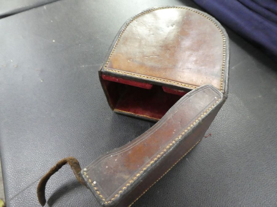 An old Hardy Brothers leather fishing reel case - Image 3 of 3