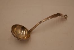 A possibly 17th century - 18th century silver ladle with pierced handle. Very nice item with only th