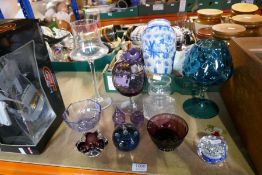 Collection of Art glass, including Caithness, Isle of Wight glass, Villeroy & Boch bowls, etc
