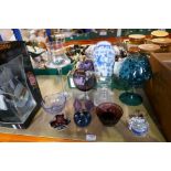 Collection of Art glass, including Caithness, Isle of Wight glass, Villeroy & Boch bowls, etc