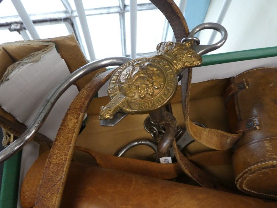 A WWI Officer's Orilux trench torch, a Taylor's Army dagger, an officers folding chair and sundry - Image 3 of 6