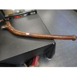 An antique Fijian Sali War Club having knob end, 101cms