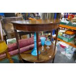 A pair of Georgian mahogany console tables on square legs