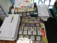 Stamps; a quantity of first day figures, other face value stamps and similar