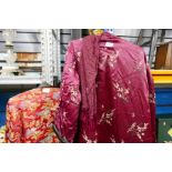 Two oriental silk dressing gowns
