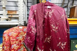 Two oriental silk dressing gowns