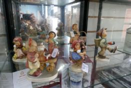 Set of Goebel figures mostly depicting children