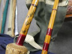 A Hardy Brothers J.J.H. Triumph Palakona split cane fly fishing rod