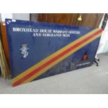 A large aluminum sign for REME, Broxhead House Warrant Officers Mess 200 x 100cm