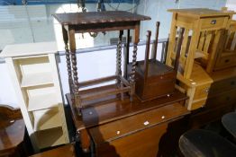 An early 20th century Sutherland table and three items of furniture