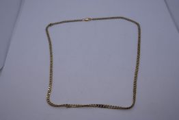 9ct yellow gold curblink necklace, marked 375, 45cm, 8g approx.  Gold content value estimate given a