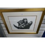 Richard Symonds, a pencil signed of young bear cub, 53 x 38cm