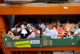 A large collection of Ty Beanie Babies of various sizes, dates mostly all still retaining tags in cl