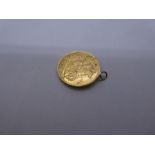 22ct yellow gold half sovereign, 1909, Edward and George and the dragon