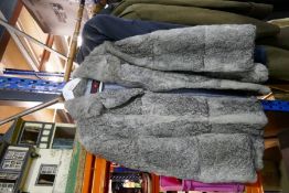 Vintage grey fur coat by Snow Plum, size 36