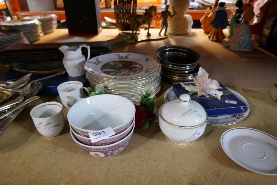 A selection of mixed china including Collector's plates and a selection of silver plate - Image 2 of 3