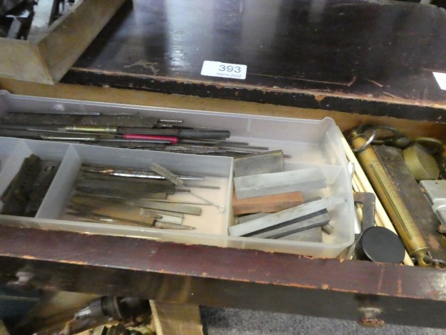 Of horological interest; a quantity of watch makers tools, watch parts, etc (some in chests) - Image 5 of 5