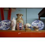 A set of oriental items and oriental style vases