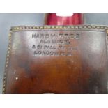 An old Hardy Brothers leather fishing reel case
