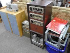 A quantity of QUAD tuners, two QUAD II amplifier, other audio equipment and a pair of Spendor speake