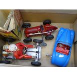 A vintage Schuco Go-kart No 1055 and two other Schuco clockwork cars (3)