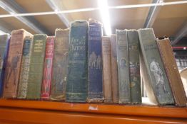 Collection of vintage hardback books, mostly novels