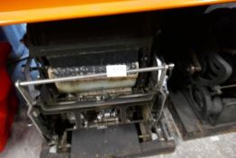 Two vintage printing presses