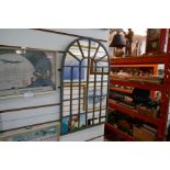 Small leaded glass mirror