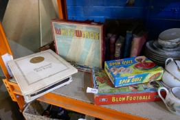 A selection of vintage games and books