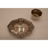 A silver repoussed and embossed Victorian cup with scalloped design rim. Hallmarked Birmingham 1900.