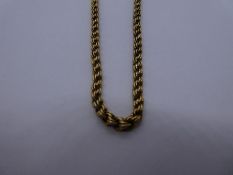 14K yellow gold chain, with circular ring clasp, possibly Austrian. marked 14, 34cm, 15.1g approx. G