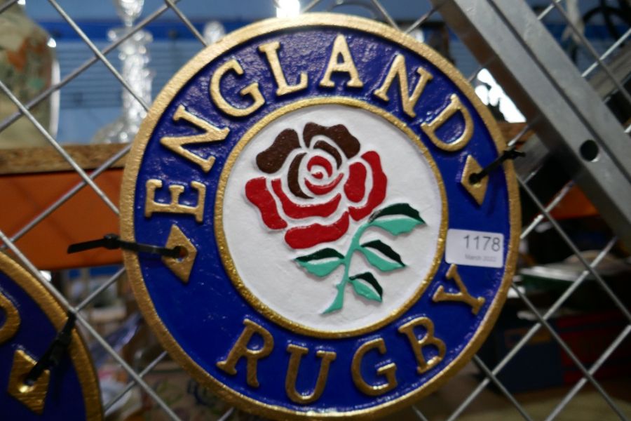 England rugby plaque