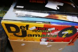 A box of vinyl 80s & 90s 12" singles