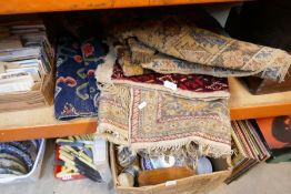 A selection of vintage rugs