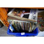 A box of vinyl LPs including Neil Diamond, Shirley Bassey and Dionne Warwick, The Four Tops, etc