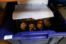 Box of vinyl LPs including The Kinks, etc