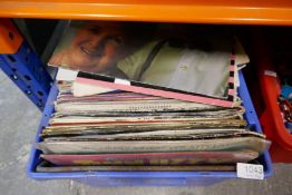 Crate of various LPs including Erasure, The Pinkees, Dire Straits, etc