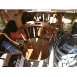 A set of 4 stick back pub chairs