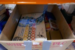 Box containing large quantity vintage playing cards, and selection of vintage games