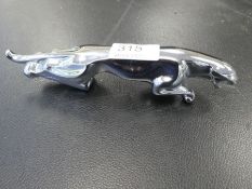 A chrome plated jaguar car mascot, 19cms