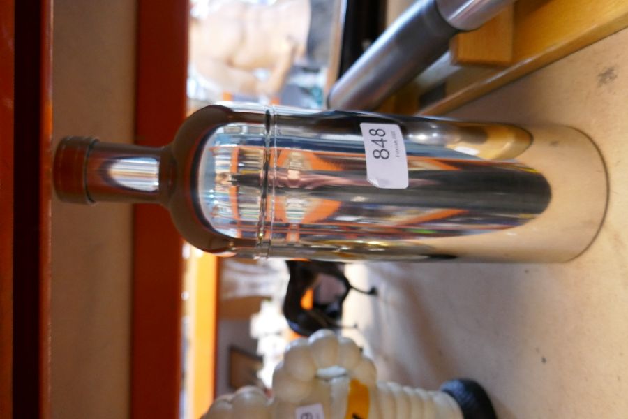 Bottle shaped cocktail shaker