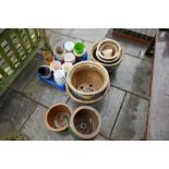 A quantity of garden pots and others