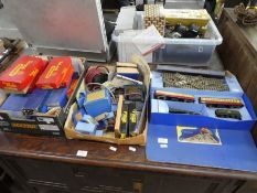 Hornby Dublo electric train set in box and a quantity of track and accessories to include two contro