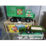CKO Kellerman tractor & trailer with driver figure, boxed and Russian steel clockwork lorry boxed