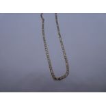 9ct yellow gold Figaro design neck chain marked 375, 47cm, 5.1g approx. Gold content value estimate